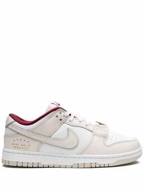 NEW NIKE women's dunk low sneakers in just do it white